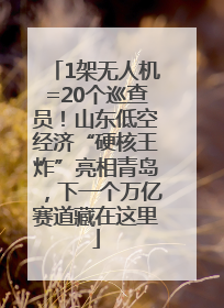1架无人机=20个巡查员！山东低空经济“硬核王炸”亮相青岛，下一个万亿赛道藏在这里