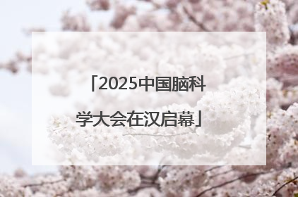 2025中国脑科学大会在汉启幕