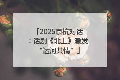 2025京杭对话：话剧《北上》激发“运河共情”