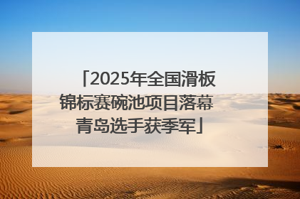 2025年全国滑板锦标赛碗池项目落幕 青岛选手获季军