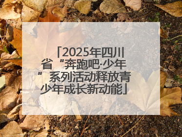 2025年四川省“奔跑吧·少年”系列活动释放青少年成长新动能