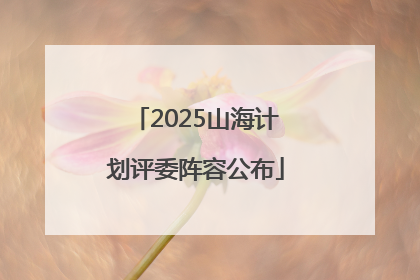2025山海计划评委阵容公布