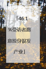 46.1%受访者愿意投身银发产业