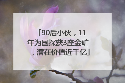 90后小伙，11年为国探获3座金矿，潜在价值近千亿