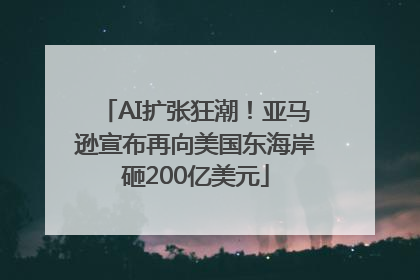 AI扩张狂潮！亚马逊宣布再向美国东海岸砸200亿美元